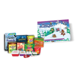 A Holiday Gift Box with a snowy landscape and General Mills characters.